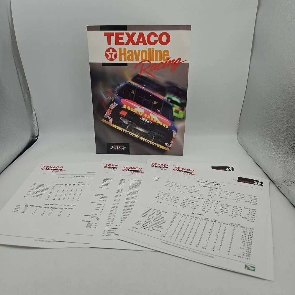 Vintage Nascar Press Kit Texaco‎ Havoline Racing Team Dale Jarrett Media Guide